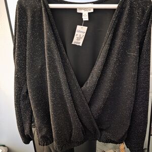 Morgan Taylor Black Glitter Sweater